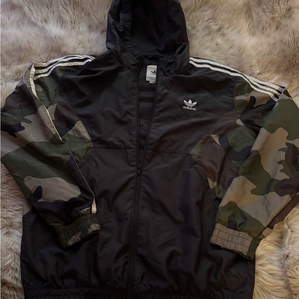 Adidas Camouflage Windbreaker Jacket